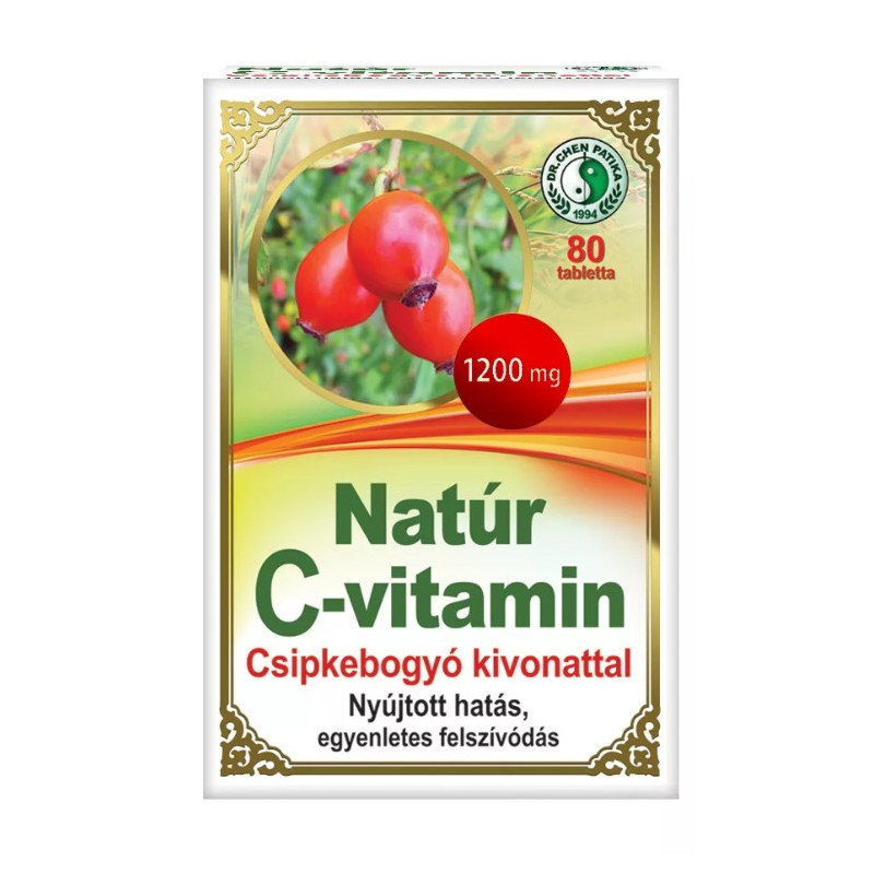 Vitamin C z izvlečkom šipka - 80 tablet Dr.Chen