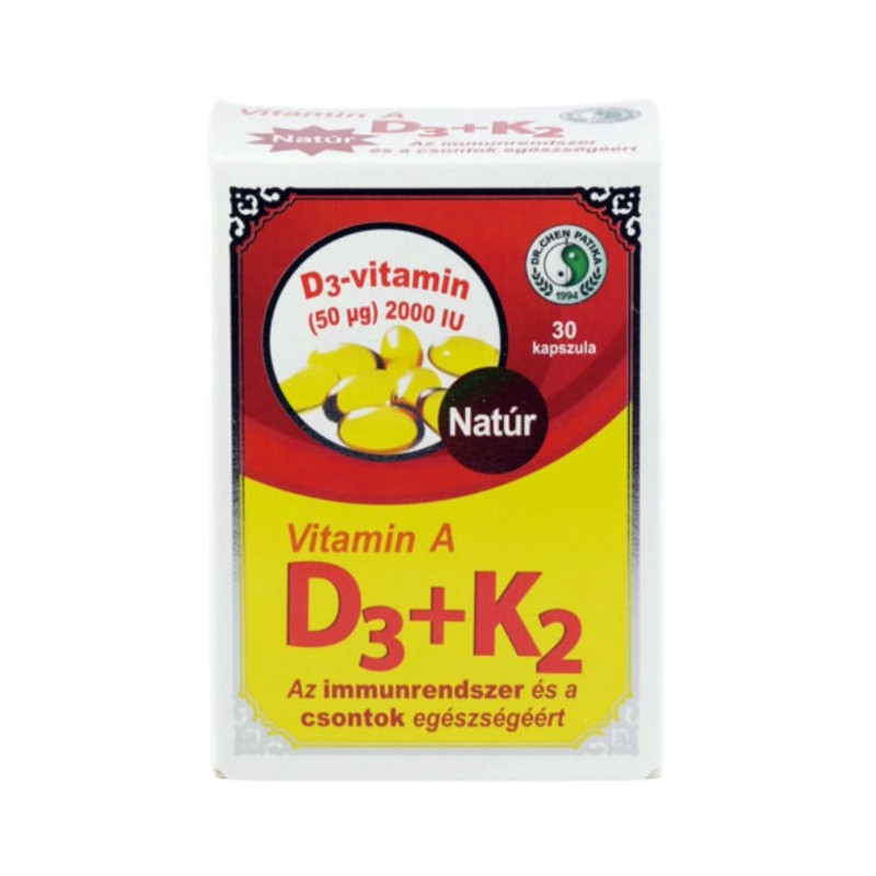A + D3 + K2 vitamin 30 kapsul Dr.Chen