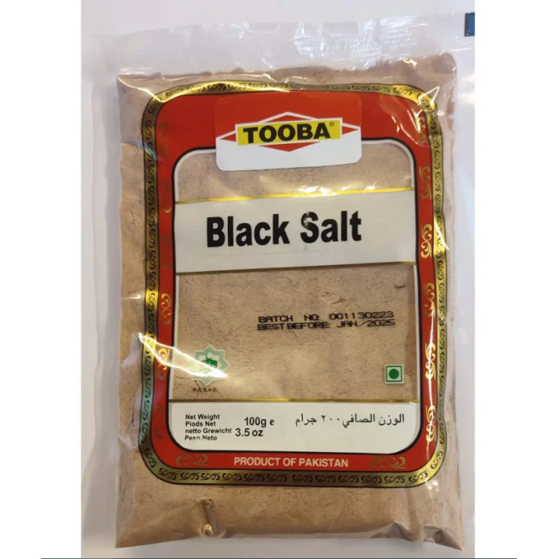 Jedilna nejodirana kamena fina sol TOOBA - 100g (črna sol)