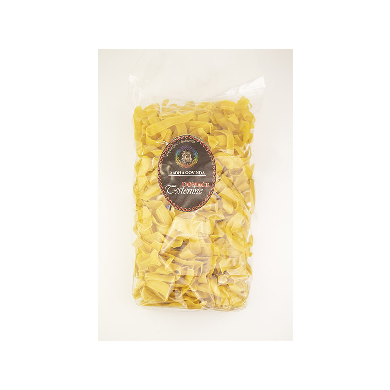 Široki rezanci s kurkumo - Sušene testenine Radha Govinda - 500g