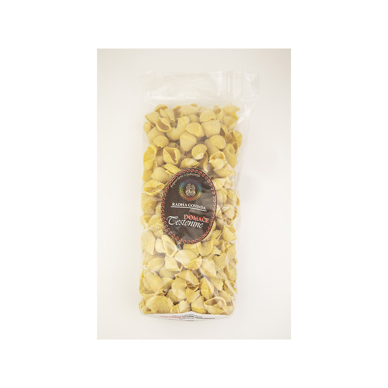 Školjke s kurkumo - Sušene testenine Radha Govinda - 500g